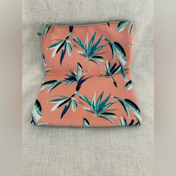 Rachel Pally Reversible Fold Over Clutch Purse Paradise Coral Vegan Leather - Picture 7 of 10